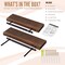 Sorbus Wood Floating Shelves for Wall - 16” Solid Wood Wall Shelves for Bathroom Decor, Books, Bedroom & Living Room - Set of 2 Black Wall Mounted Kitchen Shelves - Durable 100% Premium Solid Pine
